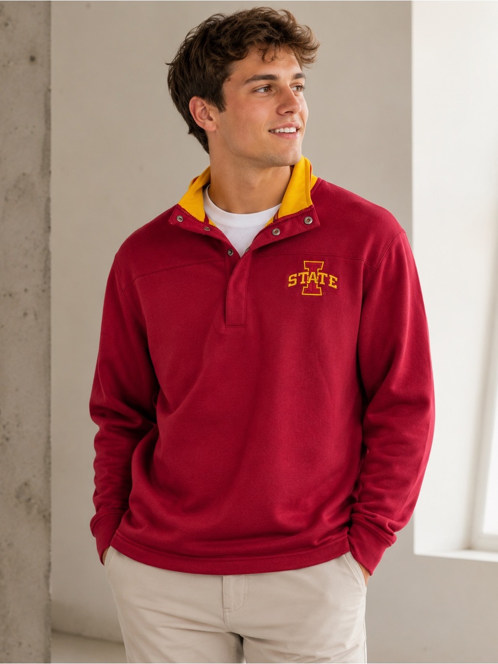 Colosseum Men’s Iowa State ISU Pullover Sweatshirt Size L